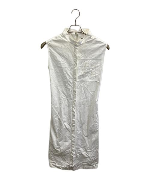JIL SANDER（ジルサンダー）JIL SANDER (ジルサンダー) ノースリーブシャツワンピース ホワイト サイズ:32の古着・服飾アイテム