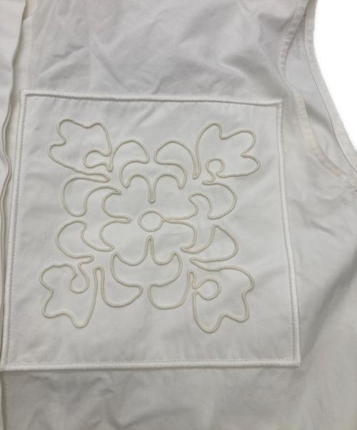 JIL SANDER（ジルサンダー）JIL SANDER (ジルサンダー) ノースリーブシャツワンピース ホワイト サイズ:32の古着・服飾アイテム