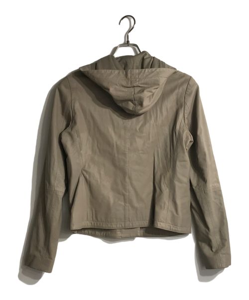 theory luxe（セオリーリュクス）theory luxe (セオリーリュクス) HOODED レザージャケット ベージュ サイズ:40の古着・服飾アイテム