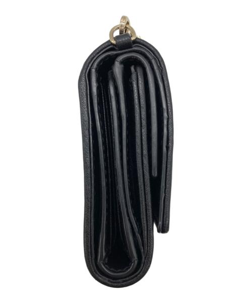 Christian Dior（クリスチャン ディオール）Christian Dior (クリスチャン ディオール) カナージュ ラムスキン/Lady Dior Lotus ロータスウォレット ブラックの古着・服飾アイテム