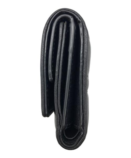 Christian Dior（クリスチャン ディオール）Christian Dior (クリスチャン ディオール) カナージュ ラムスキン/Lady Dior Lotus ロータスウォレット ブラックの古着・服飾アイテム