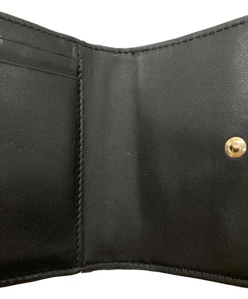 Christian Dior（クリスチャン ディオール）Christian Dior (クリスチャン ディオール) カナージュ ラムスキン/Lady Dior Lotus ロータスウォレット ブラックの古着・服飾アイテム