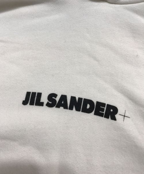 JIL SANDER（ジルサンダー）JIL SANDER (ジルサンダー) ロゴプルオーバーパーカー ホワイト サイズ:Sの古着・服飾アイテム