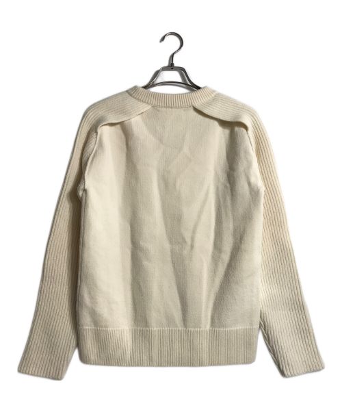 JIL SANDER（ジルサンダー）JIL SANDER (ジルサンダー) 22AW ゲージ切替ニットセータ アイボリー サイズ:46の古着・服飾アイテム