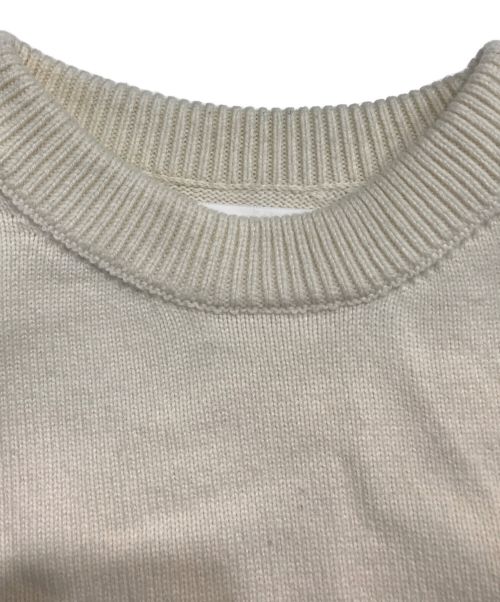 JIL SANDER（ジルサンダー）JIL SANDER (ジルサンダー) 22AW ゲージ切替ニットセータ アイボリー サイズ:46の古着・服飾アイテム