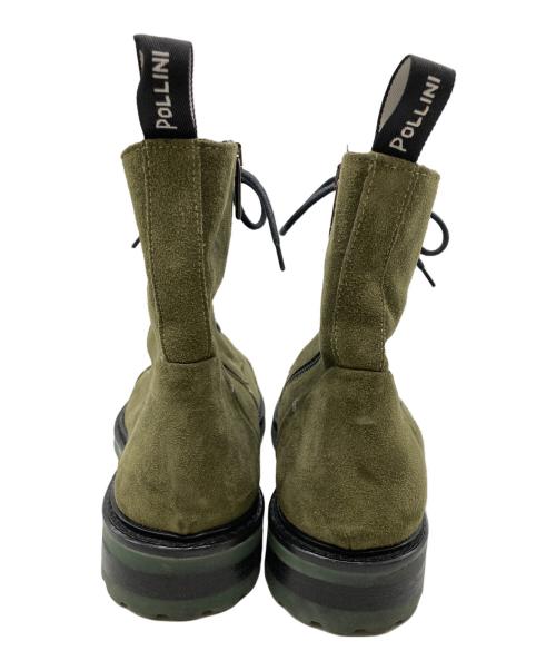 Pollini（ポリーニ）Pollini (ポリーニ) サイドジップブーツ オリーブ サイズ:40の古着・服飾アイテム