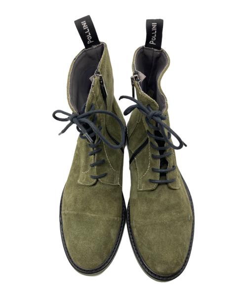 Pollini（ポリーニ）Pollini (ポリーニ) サイドジップブーツ オリーブ サイズ:40の古着・服飾アイテム