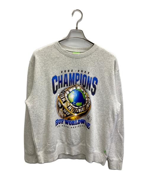 HUF（ハフ）HUF (ハフ) HUF Champions Crewneck Sweat ライトグレー サイズ:Lの古着・服飾アイテム