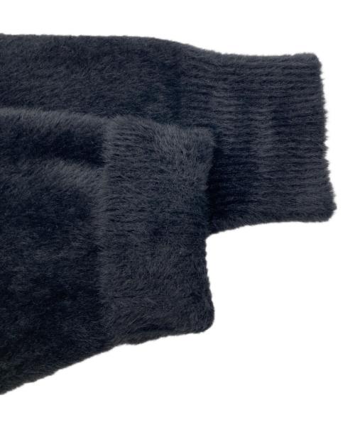 stussy（ステューシー）stussy (ステューシー) シャギーニットカーディガン ブラック×レッド サイズ:Lの古着・服飾アイテム