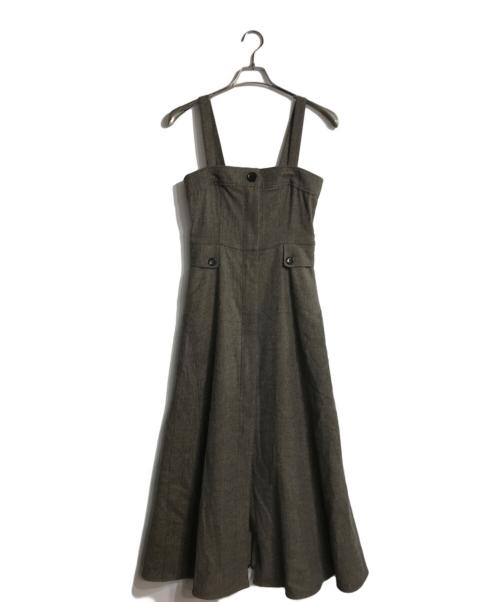 allureville（アルアバイル）allureville (アルアバイル) シックツイードサロペットドレス ベージュ サイズ:1の古着・服飾アイテム