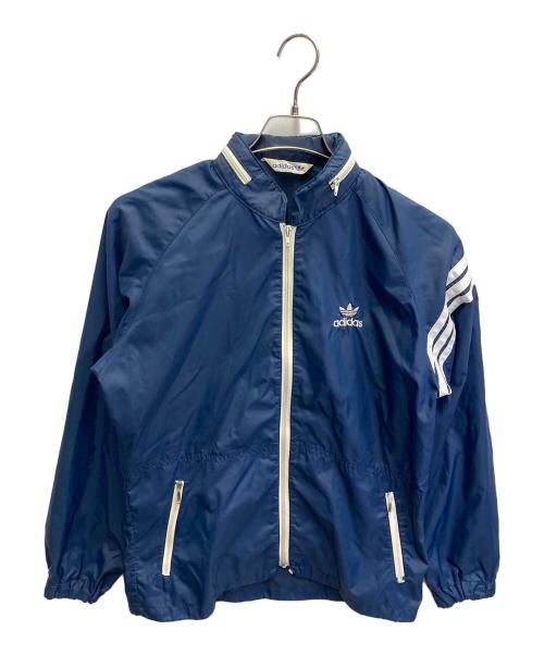 adidas（アディダス）adidas (アディダス) ナイロンジャケット【80s～90s】 ネイビー サイズ:Mの古着・服飾アイテム