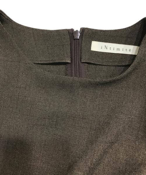 INTIMITE（アンティミテ）iNtimite (アンティミテ) Box One-piece/ブラウスワンピース ブラウン サイズ:Sの古着・服飾アイテム