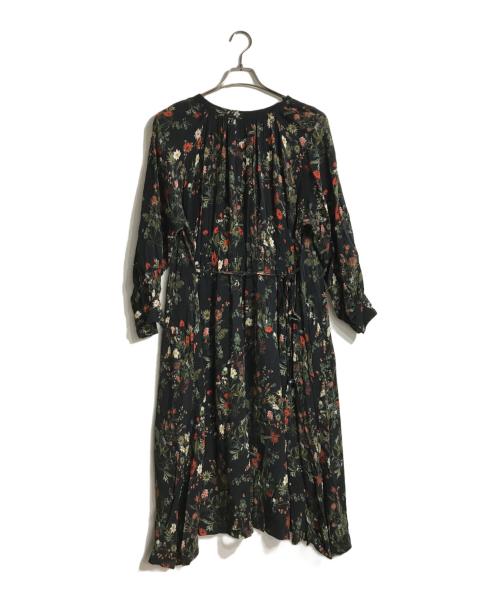 house of lotus（ハウスオブロータス）HOUSE OF LOTUS (ハウスオブロータス) ボタニカルプリントギャザーワンピース ネイビー サイズ:Sの古着・服飾アイテム