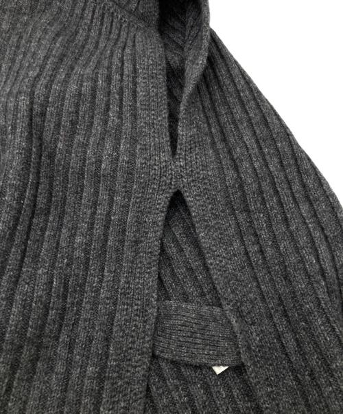 CADUNE（カデュネ）CADUNE (カデュネ) ニットベスト付ティアードチュニック/ニットベストワンピース グレー×ホワイト サイズ:Sの古着・服飾アイテム