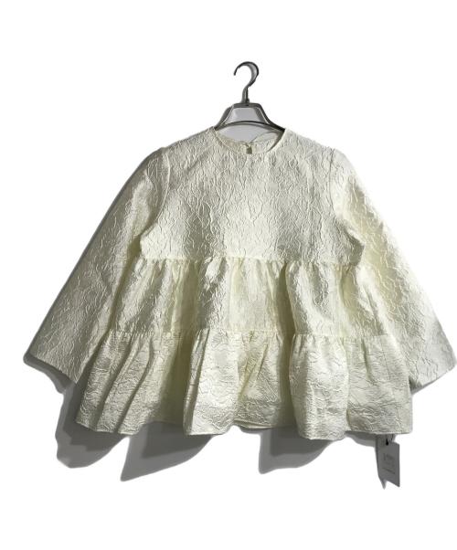 OHGA（オオガ）OHGA (オオガ) ジャガードギャザーブラウス アイボリー サイズ:F 未使用品の古着・服飾アイテム