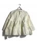 OHGA (オオガ) ジャガードギャザーブラウス アイボリー サイズ:F 未使用品：11000円