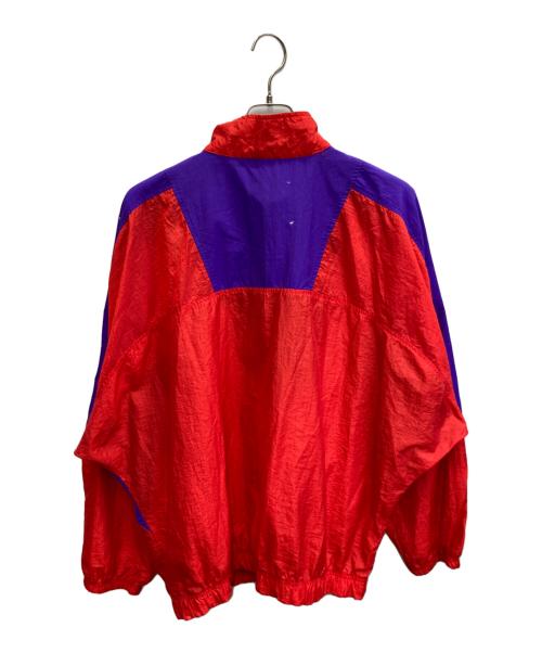 UMBRO（アンブロ）UMBRO (アンブロ) ハーフジップナイロンジャケット パープル×レッド サイズ:Mの古着・服飾アイテム
