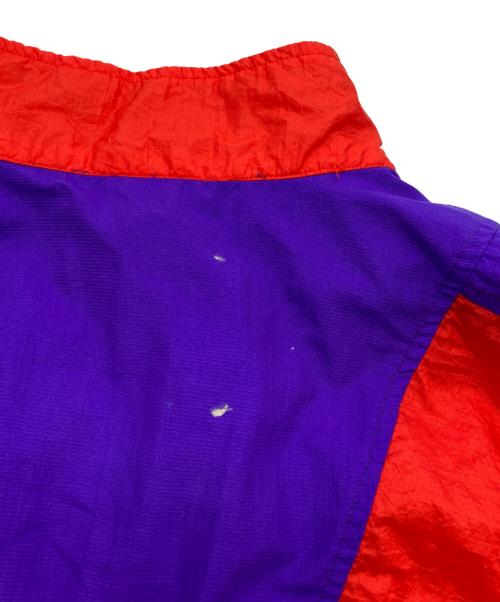 UMBRO（アンブロ）UMBRO (アンブロ) ハーフジップナイロンジャケット パープル×レッド サイズ:Mの古着・服飾アイテム
