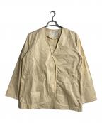 ETRE TOKYOエトレトウキョウ）の古着「ノーカラータイプライタージャケット」｜アイボリー