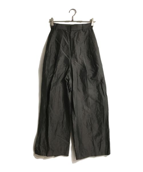 Plage（プラージュ）Plage (プラージュ) VIS/LINEN TUCK WIDE パンツ グレー サイズ:36の古着・服飾アイテム