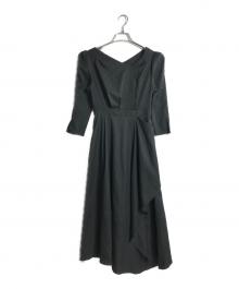 HER LIP TO（ハーリップトゥ）の古着「Grand Twill Ruffled Dress」｜ブラック