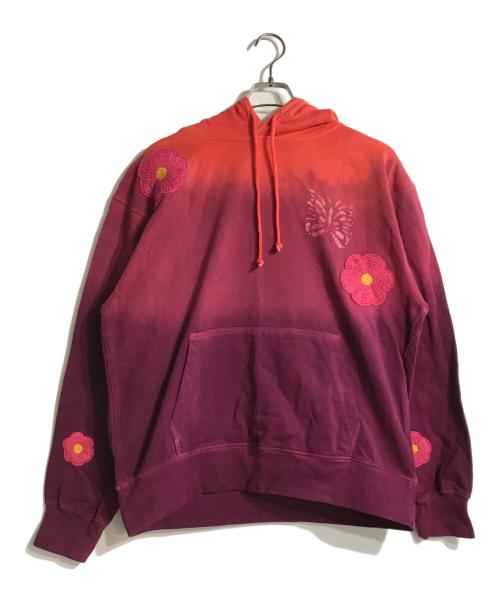 Needles（ニードルズ）Needles (ニードルズ) BEAMS (ビームス) グラデーション プルオーバー スウェットパーカー オレンジ×パープル サイズ:Mの古着・服飾アイテム