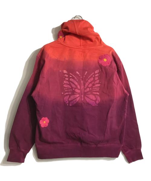 Needles（ニードルズ）Needles (ニードルズ) BEAMS (ビームス) グラデーション プルオーバー スウェットパーカー オレンジ×パープル サイズ:Mの古着・服飾アイテム