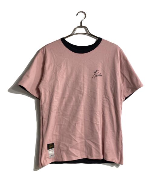 Needles（ニードルズ）Needles (ニードルズ) S/S Reversible Tee グレー×ピンク サイズ:Ｍの古着・服飾アイテム