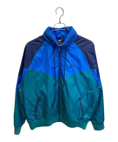 NIKE（ナイキ）NIKE (ナイキ) フルジップ フーディー グリーン×ブルー×ネイビー サイズ:XXLの古着・服飾アイテム