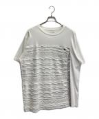 Tammeタム）の古着「3D SUMMER KNIT PANEL S/S TSHIRT」｜ホワイト