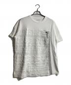 Tammeタム）の古着「3D SUMMER KNIT PANEL S/S TSHIRT」｜ホワイト