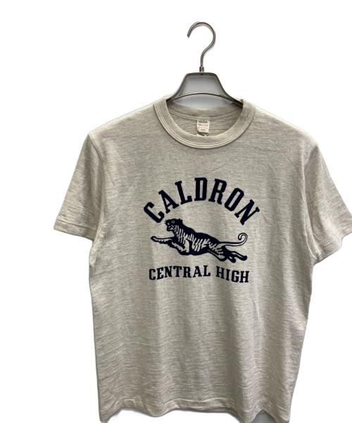 WAREHOUSE（ウエアハウス）WAREHOUSE (ウエアハウス) フロッキープリントTシャツ アイボリー サイズ:L 未使用品の古着・服飾アイテム