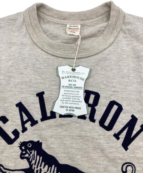 WAREHOUSE（ウエアハウス）WAREHOUSE (ウエアハウス) フロッキープリントTシャツ アイボリー サイズ:L 未使用品の古着・服飾アイテム