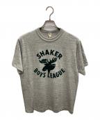 WAREHOUSEウエアハウス）の古着「フロッキープリントTシャツ」｜グレー