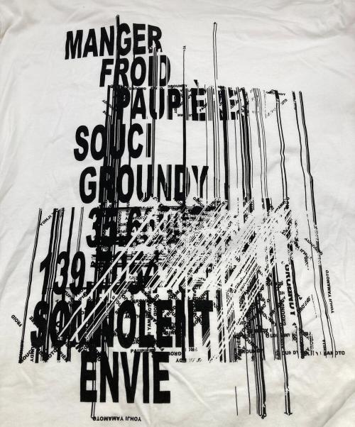 GROUND Y（グラウンドワイ）GROUND Y (グラウンドワイ) ベーシックビッグカットソー/プリントTシャツ ホワイト サイズ:4の古着・服飾アイテム