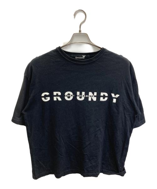 GROUND Y（グラウンドワイ）GROUND Y (グラウンドワイ) Logo print Tshirt/プリントTシャツ ブラック サイズ:4の古着・服飾アイテム