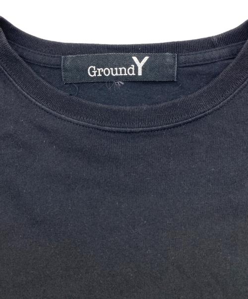GROUND Y（グラウンドワイ）GROUND Y (グラウンドワイ) Logo print Tshirt/プリントTシャツ ブラック サイズ:4の古着・服飾アイテム