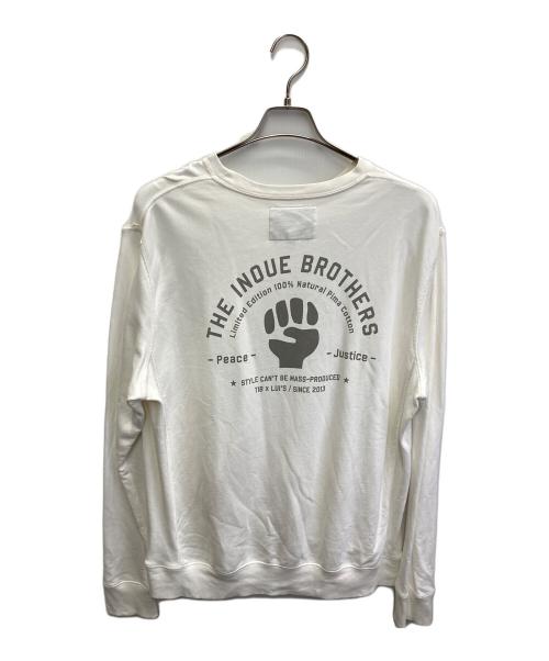 THE INOUE BROTHERS（イノウエブラザーズ）THE INOUE BROTHERS (イノウエブラザーズ) バックプリントスウェット ホワイト サイズ:Lの古着・服飾アイテム
