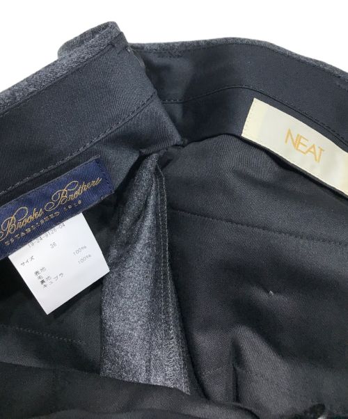 NEAT（ニート）NEAT (ニート) BROOKS BROTHERS (ブルックスブラザーズ) UNITED ARROWS & SONS (ユナイテッドアローズ アンド サンズ) 別注2タックパンツ グレー サイズ:36の古着・服飾アイテム
