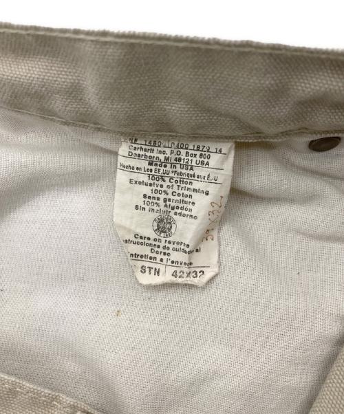 CarHartt（カーハート）CarHartt (カーハート) ワイドパンツ アイボリー サイズ:W42(106cm)の古着・服飾アイテム