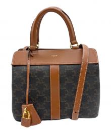 CELINE（セリーヌ）の古着「トリオンフ キャンバス スモール/カバ・ドゥ・フランス ショルダーバッグ」