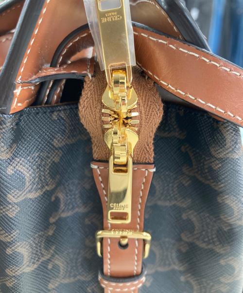CELINE（セリーヌ）CELINE (セリーヌ) トリオンフ キャンバス スモール/カバ・ドゥ・フランス ショルダーバッグの古着・服飾アイテム