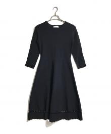 CELFORD（セルフォード）の古着「スカラテープニットワンピース」｜ネイビー