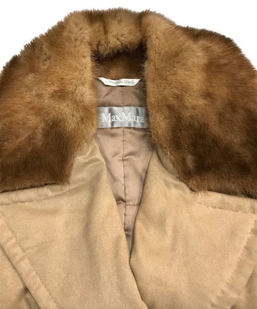 MaxMara（マックスマーラ）MaxMara (マックスマーラ) 中綿ダブルコート ベージュ サイズ:38の古着・服飾アイテム