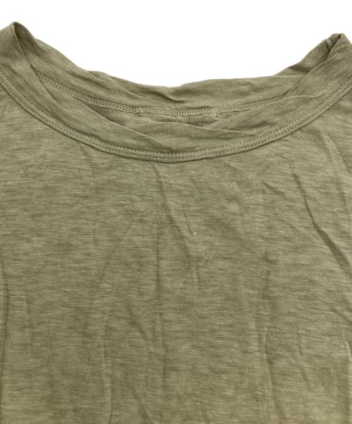 45R（フォーティファイブ・アール）45R (フォーティファイブ・アール) 度甘天竺のバインダーフレアTシャツ カーキ サイズ:3の古着・服飾アイテム