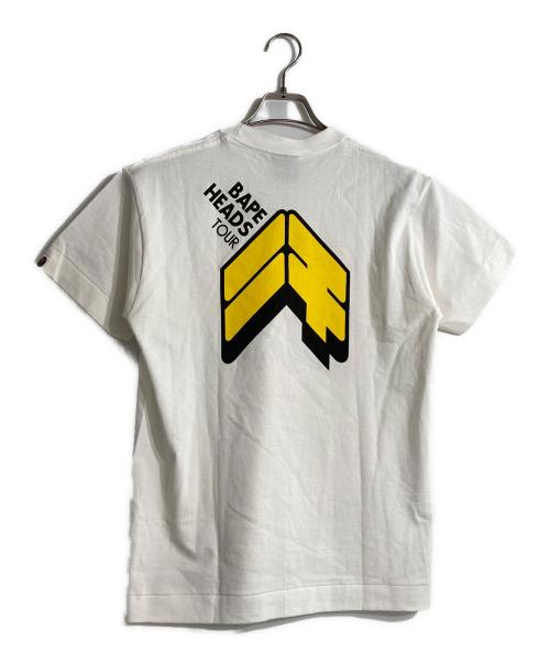 A BATHING APE（ア ベイシング エイプ）A BATHING APE (ア ベイシング エイプ) BAPE HEADS TOUR ホワイト サイズ:Mの古着・服飾アイテム