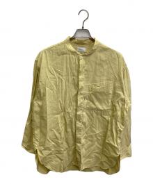 ATELIER BETON（アトリエベトン）の古着「バンドカラーシャツ」｜イエロー