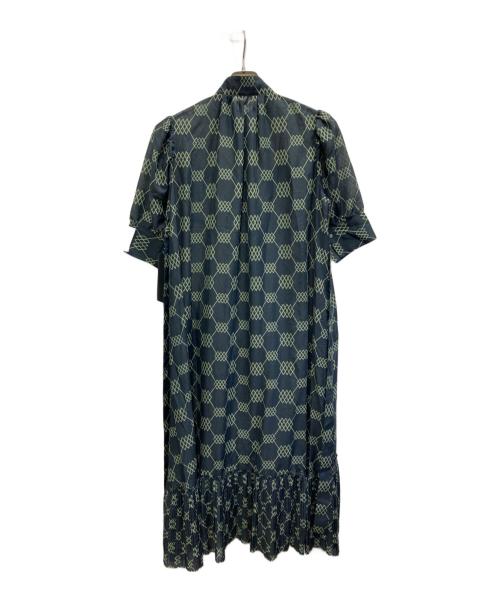 styling/（スタイリング）styling/ (スタイリング) MULHOUSE プリーツラッフルワンピース ブルー×ネイビー 未使用品の古着・服飾アイテム