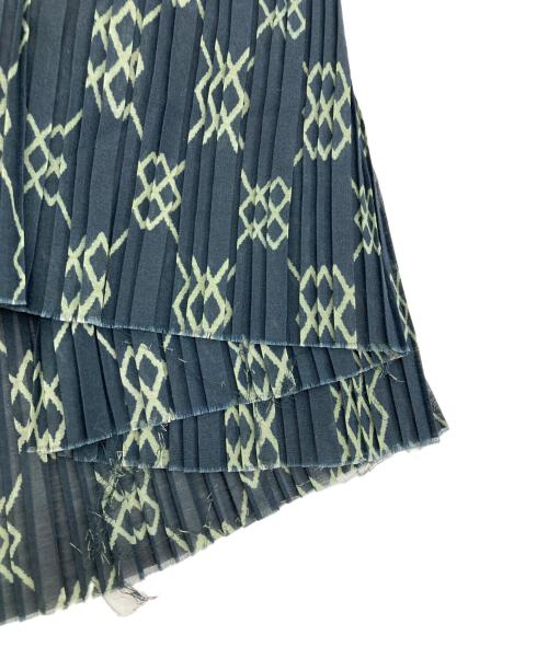 styling/（スタイリング）styling/ (スタイリング) MULHOUSE プリーツラッフルワンピース ブルー×ネイビー 未使用品の古着・服飾アイテム