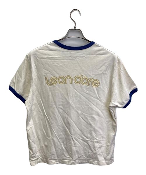 Aime Leon Dore（エメ レオン ドレ）Aime Leon Dore (エメ レオン ドレ) トリムTシャツ アイボリー×ブルー サイズ:Lの古着・服飾アイテム